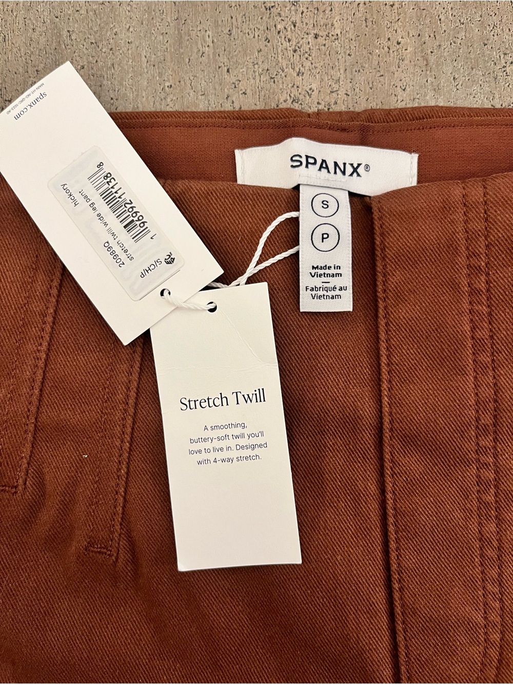 SPANX Petite High-Rise Wide Leg Pants in Rust - Picture 4 of 5